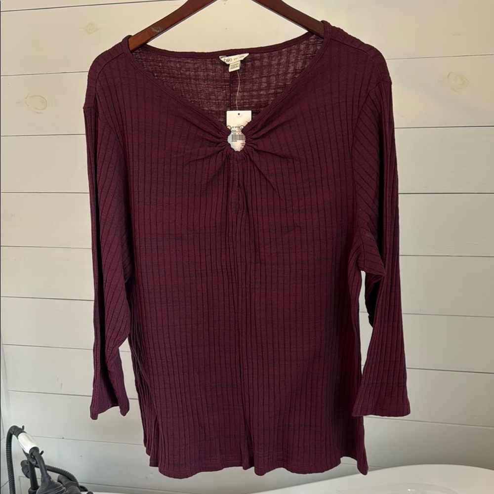 CATO Women's Burgundy Top